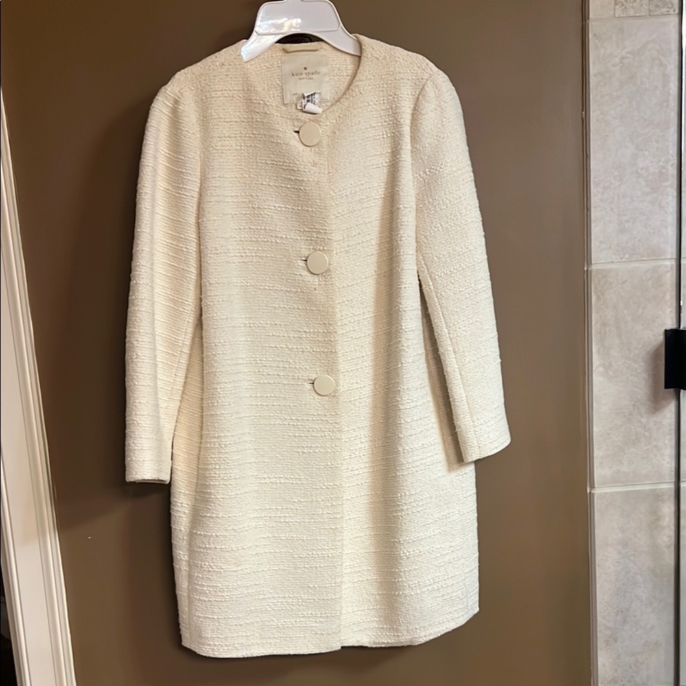 Chic Cream Textured Coat size 0